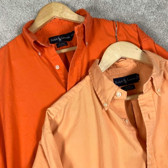 Ralph Lauren Other - Vtg Ralph Lauren Button Down Shirt Lot 2 Mens M Orange Blaire Blake Long Sleeve